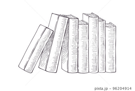 Books vector hand drawn illustration sketch style 96204914