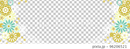 Cute Japanese style banner design 1:3 no text vector material 96206521