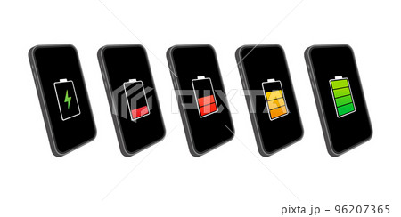 Battery charge level. Charge indicator. Electric power. Vector stock illustration. Battery charge level. Charge indicator. Electric power. Vector stock illustration. 96207365