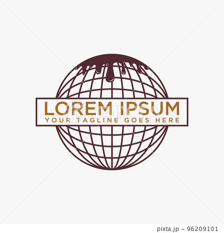 Simple and unique line globe for emblem or background with water oil drop image graphic icon logo design abstract concept vector stock. Can be used as symbol related to world or group Simple and unique line globe for emblem or background with water oil drop image graphic icon logo design abstract concept vector stock. Can be used as symbol related to world or group 96209101