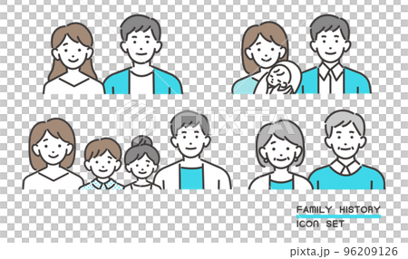 結婚からシニアまでの家族の成長に関してのベクターイラスト素材/子供/子育て 結婚からシニアまでの家族の成長に関してのベクターイラスト素材/子供/子育て 96209126