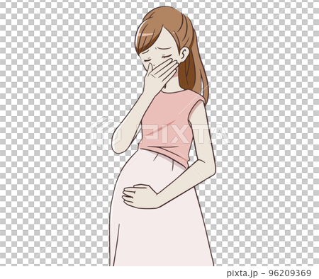 Pregnant woman suffering from morning sickness 96209369