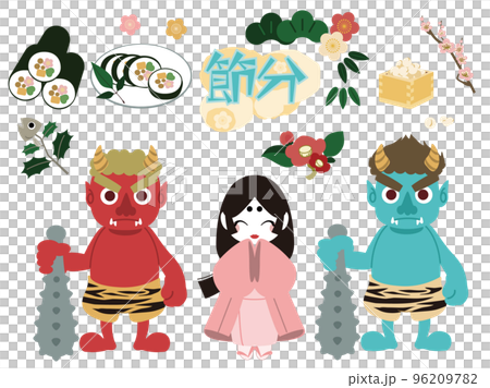 Setsubun image illustration set 96209782