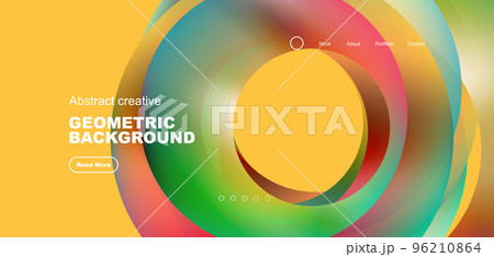 Circles minimal abstract background. Techno or business concept, pattern for wallpaper, banner, background, landing page, wall art, invitation, prints Circles minimal abstract background. Techno or business concept, pattern for wallpaper, banner, background, landing page, wall art, invitation, prints 96210864