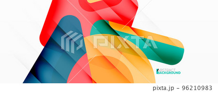 Primitive geometric shapes - line, triangle, square and circle composition. Vector geometric minimal abstract background for wallpaper, banner, background, landing page 96210983