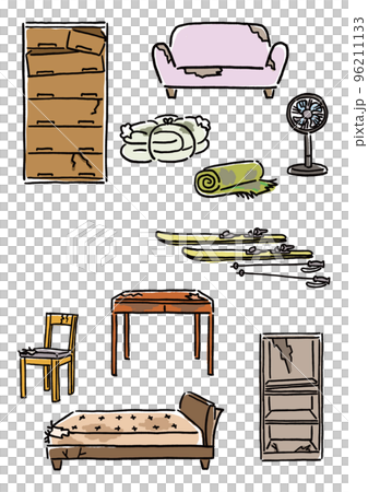 damaged bulky trash vector 96211133