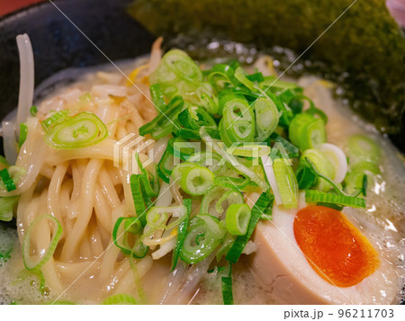 Close up shot of Japanese style ramen with tamago Close up shot of Japanese style ramen with tamago 96211703