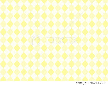 アーガイル模様＿パステルカラーイエロー 96211756
