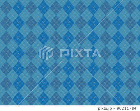 ファブリックテクスチャ入りブルーのアーガイル模様 ファブリックテクスチャ入りブルーのアーガイル模様 96211784