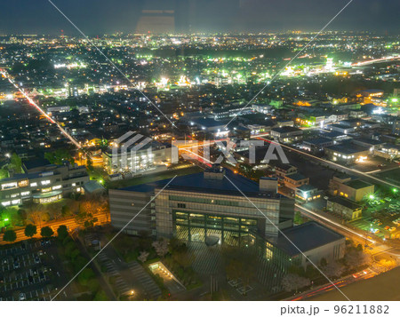 Aerial view of the Mito cityscape Aerial view of the Mito cityscape 96211882