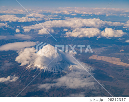 Aerial view of the beautiful Mt. Fuji Aerial view of the beautiful Mt. Fuji 96212357