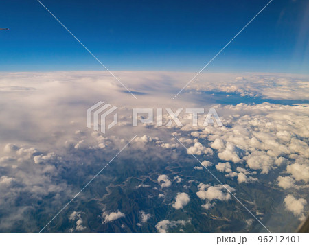 Aerial view of the mountain and clouds landscape 96212401