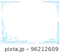 水色ブロックとラインのフレーム背景2 96212609