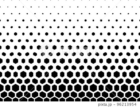 Geometric pattern of black figures on a white background. Seamless in one direction.SCALE method Geometric pattern of black figures on a white background. Seamless in one direction.SCALE method 96213954