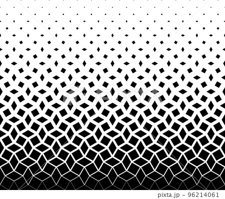 Geometric pattern of black figures on a white background. Seamless in one direction.SCALE method Geometric pattern of black figures on a white background. Seamless in one direction.SCALE method 96214061