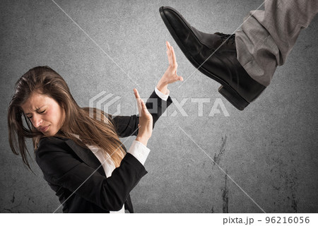 Aggressive boss .Mobbing concept 96216056