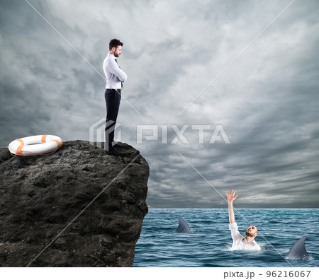 Businessman who doesn't help a competitor 96216067