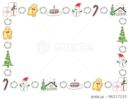 クリスマス　フレーム 96217135