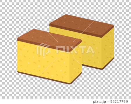 カットしたカステラのイラスト 96217739