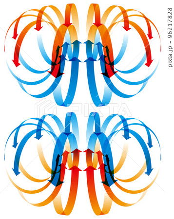 対流を表す矢印2種類 ベクターイラストレーションのイラスト素材 [96217828] PIXTA