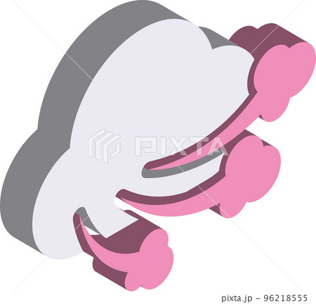 strong wind warning sign illustration in 3D isometric style 96218555