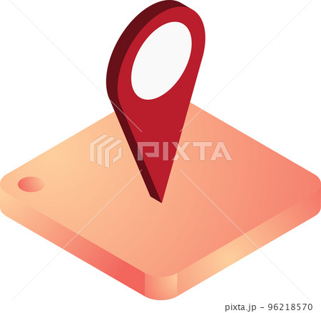 location pin illustration in 3D isometric style 96218570