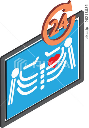 bone x ray illustration in 3D isometric style bone x ray illustration in 3D isometric style 96218886