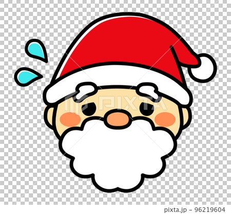 陷入困境的聖誕老人臉插圖素材 陷入困境的聖誕老人臉插圖素材 96219604