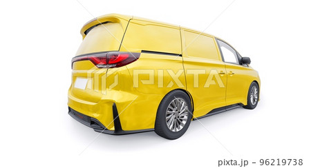small commercial van for cargo transportation in cramped urban conditions. Courier car. A delivery service car with an inscription-free body for your own unique design. 3d rendering. small commercial van for cargo transportation in cramped urban conditions. Courier car. A delivery service car with an inscription-free body for your own unique design. 3d rendering. 96219738