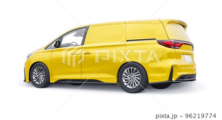 small commercial van for cargo transportation in cramped urban conditions. Courier car. A delivery service car with an inscription-free body for your own unique design. 3d rendering. small commercial van for cargo transportation in cramped urban conditions. Courier car. A delivery service car with an inscription-free body for your own unique design. 3d rendering. 96219774