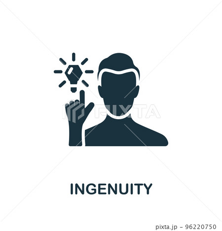 Ingenuity icon. Monochrome simple Life Skills icon for templates, web design and infographics Ingenuity icon. Monochrome simple Life Skills icon for templates, web design and infographics 96220750