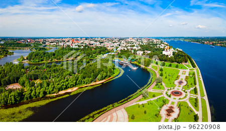 Yaroslavl city, Volga river aerial view Yaroslavl city, Volga river aerial view 96220908
