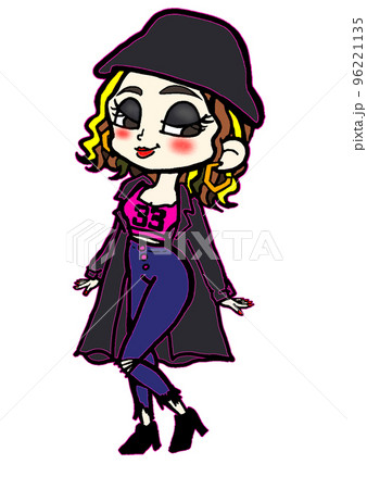 POP秋コーデのギャル女子 96221135