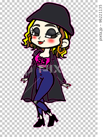 POP秋コーデのギャル女子 96221135