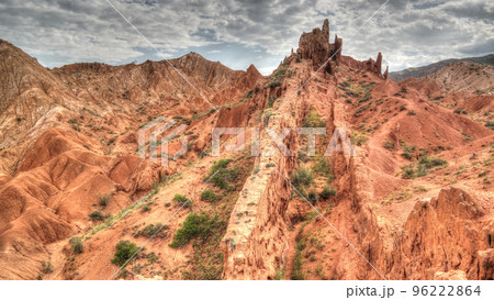 Panorama of Skazka aka Fairytale canyon, Issyk-Kul, Kyrgyzstan Panorama of Skazka aka Fairytale canyon, Issyk-Kul, Kyrgyzstan 96222864