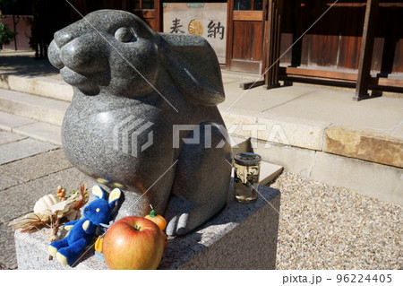 干支にまつわる神社～卯　三輪神社　福兔　3 96224405