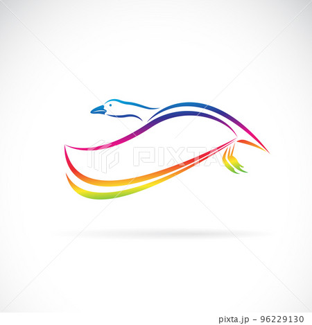 Vector of flying duck design on white background. Wild Animals. Easy editable layered vector illustration. Vector of flying duck design on white background. Wild Animals. Easy editable layered vector illustration. 96229130