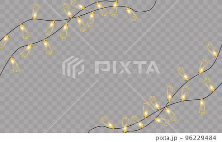 Realistic Christmas garland on a transparent background. 96229484