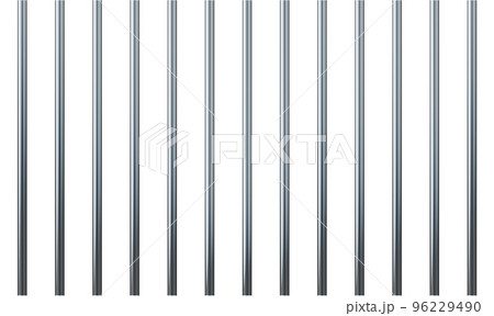 Prison bars isolated on white. Vector prison bars illustration. freedom concept. 96229490