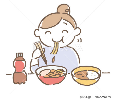 プチ暴食のイメージイラスト 96229879