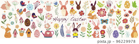イースターのイラスト素材セット イースターのイラスト素材セット 96229978