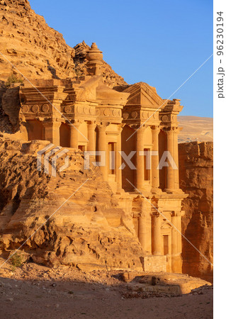 Ad Deir Monastery, Petra, Jordan at sunset 96230194