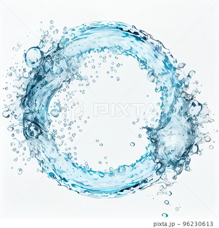 Cirle water splash of fresh water for package, advertising. Ecology concept. Cirle water splash of fresh water for package, advertising. Ecology concept. 96230613