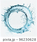 Cirle water splash of fresh water for package, advertising. Ecology concept. 96230628