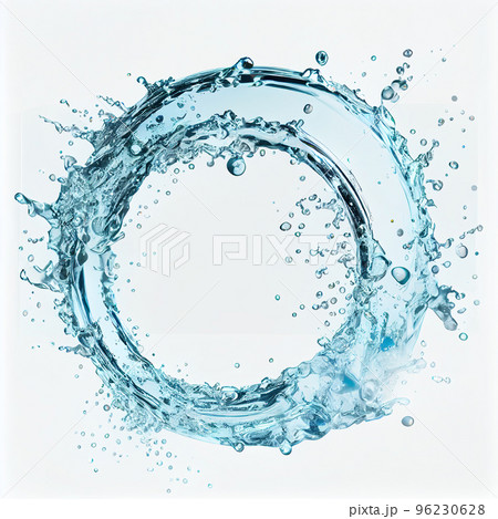 Cirle water splash of fresh water for package, advertising. Ecology concept. 96230628