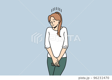 Woman suffer from urinary infection  96231470
