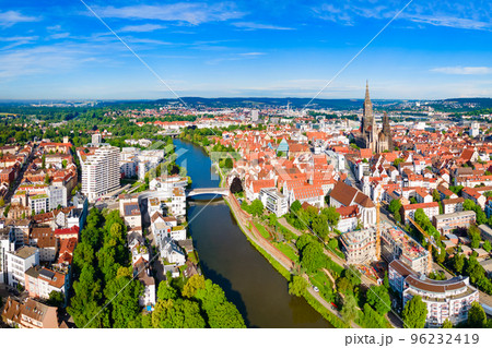 Ulm Minster aerial panoramic view, Germany Ulm Minster aerial panoramic view, Germany 96232419