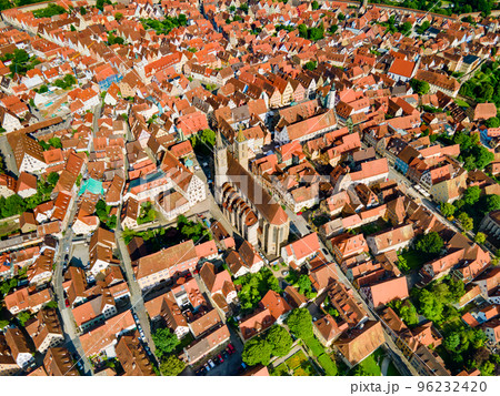 Rothenburg ob der Tauber aerial view 96232420