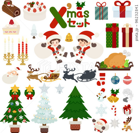 クリスマス素材セット② クリスマス素材 セットのイラスト素材 [18625787] - PIXTA