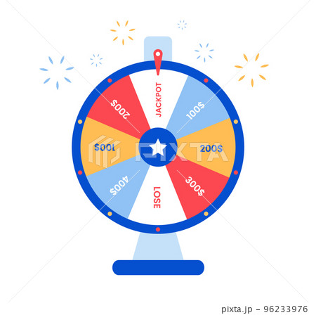 Wheel of fortune background. Vector lucky roulette illustration.  96233976